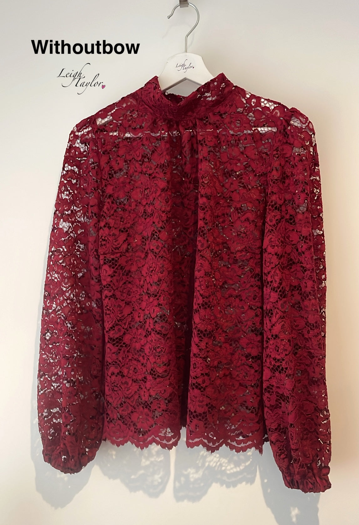 Burgundy Lace Shirt