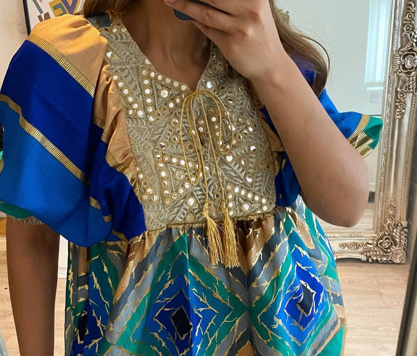 Embroidered Kaftan Dress