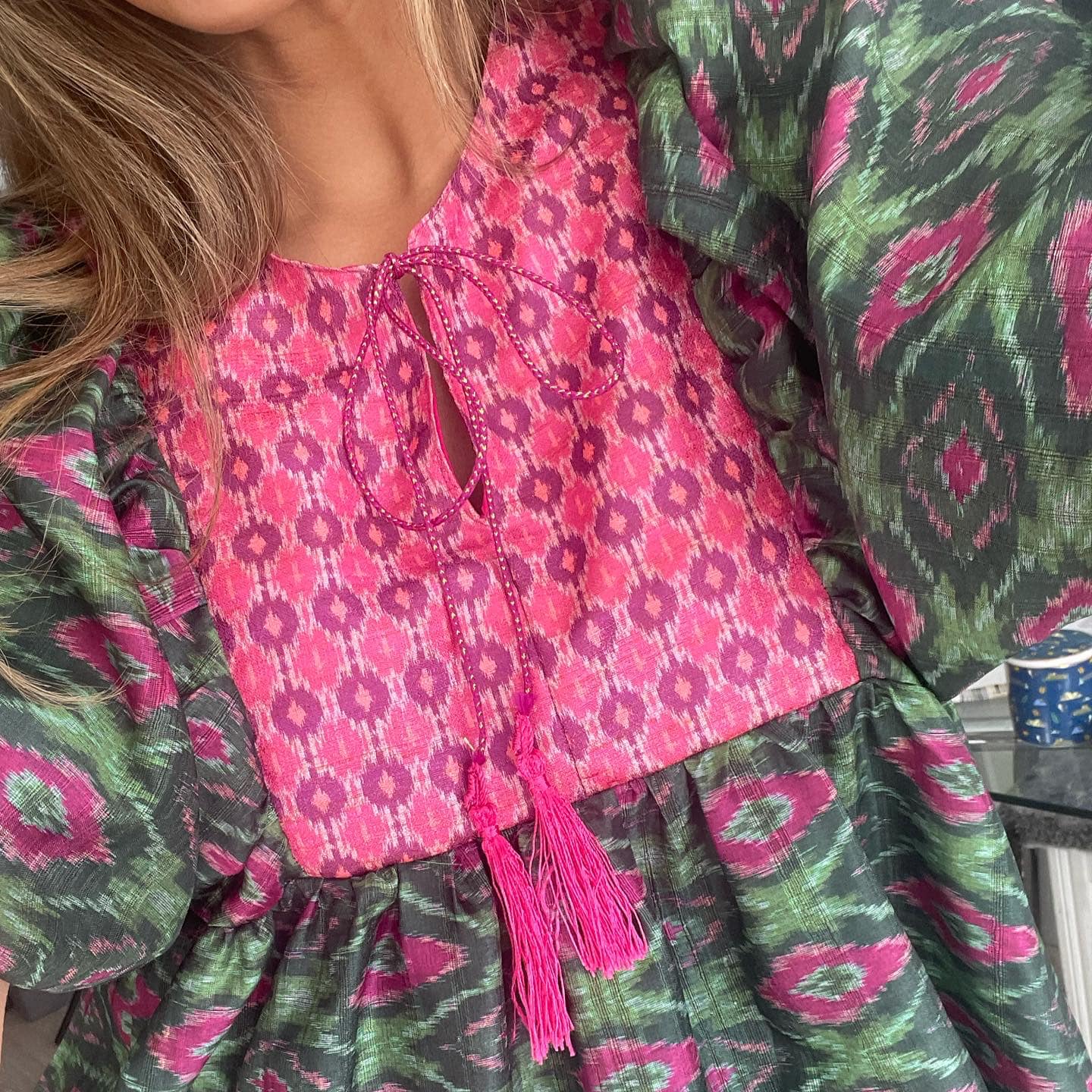 Ikat Kaftan Top