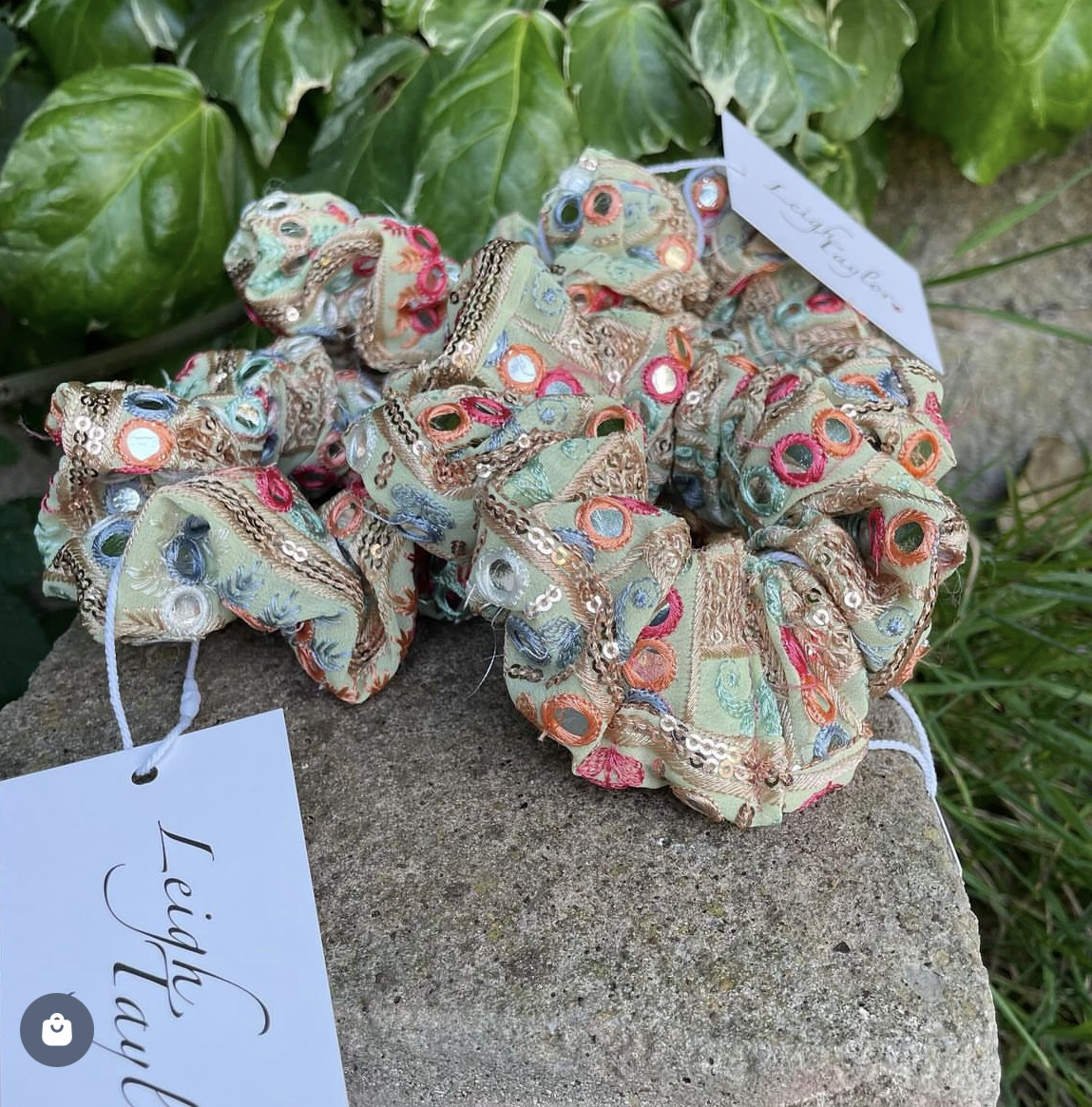 Rani Embroidered Scrunchie