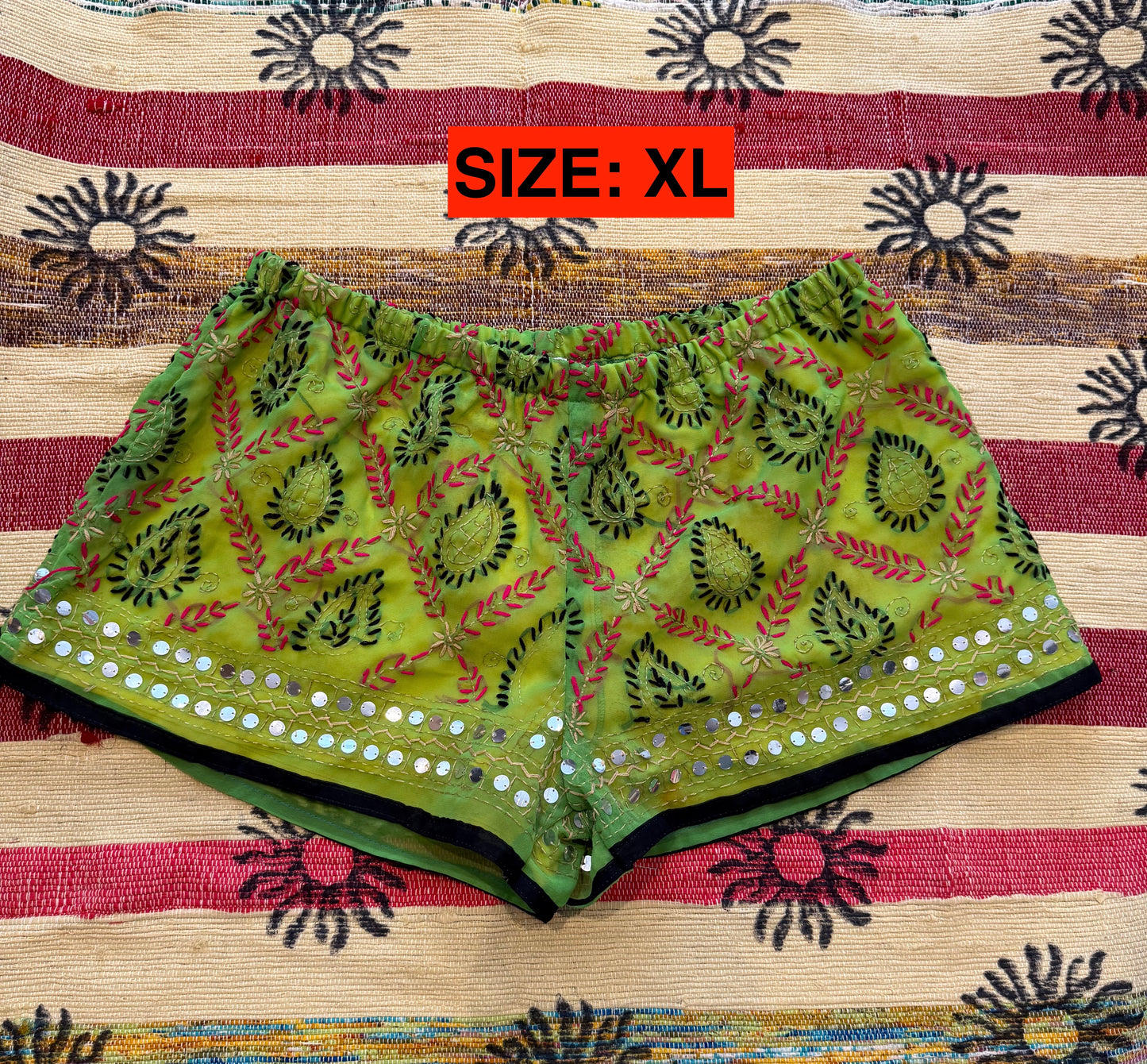 Green Destino Disco Shorts