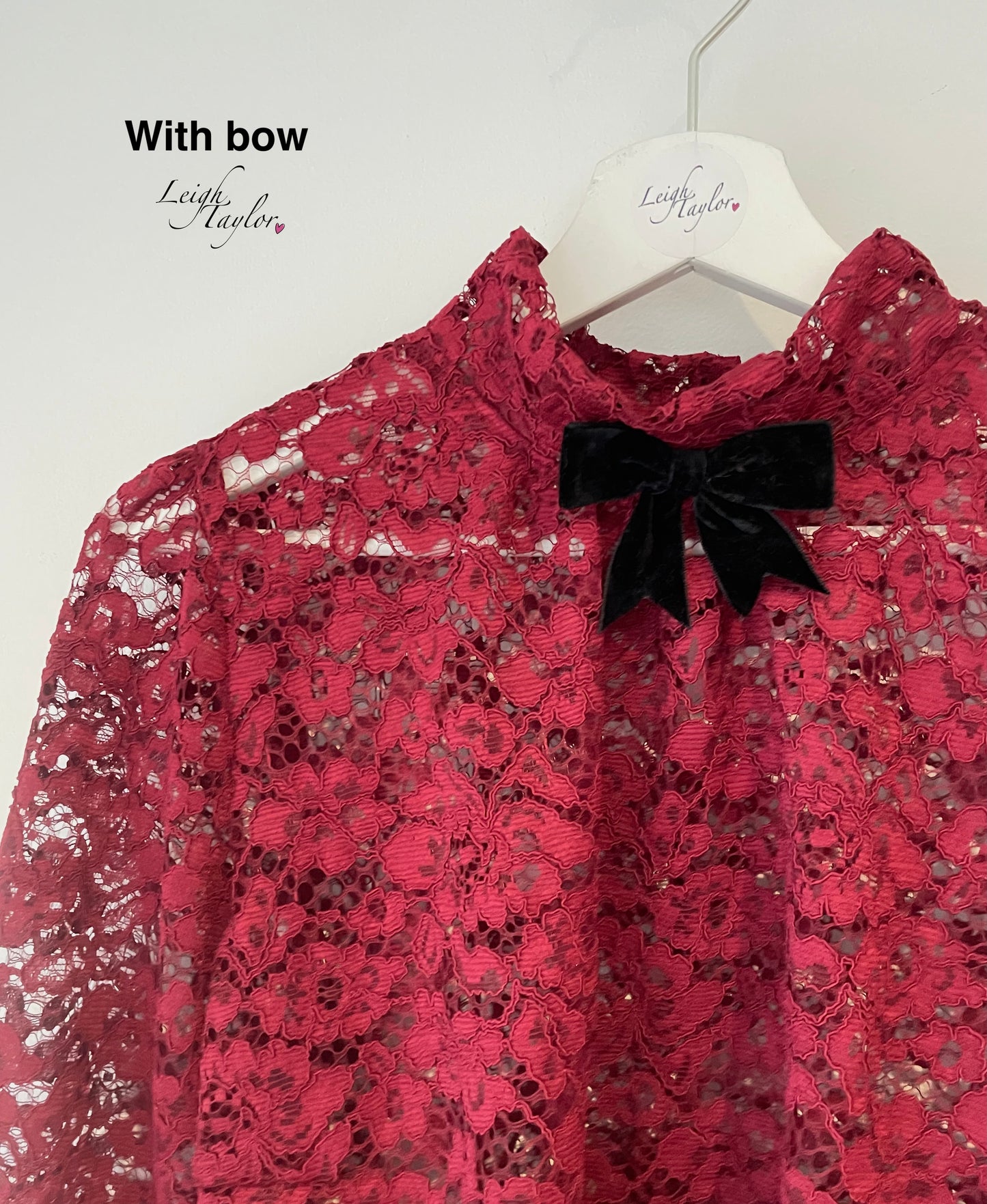 Burgundy Lace Shirt