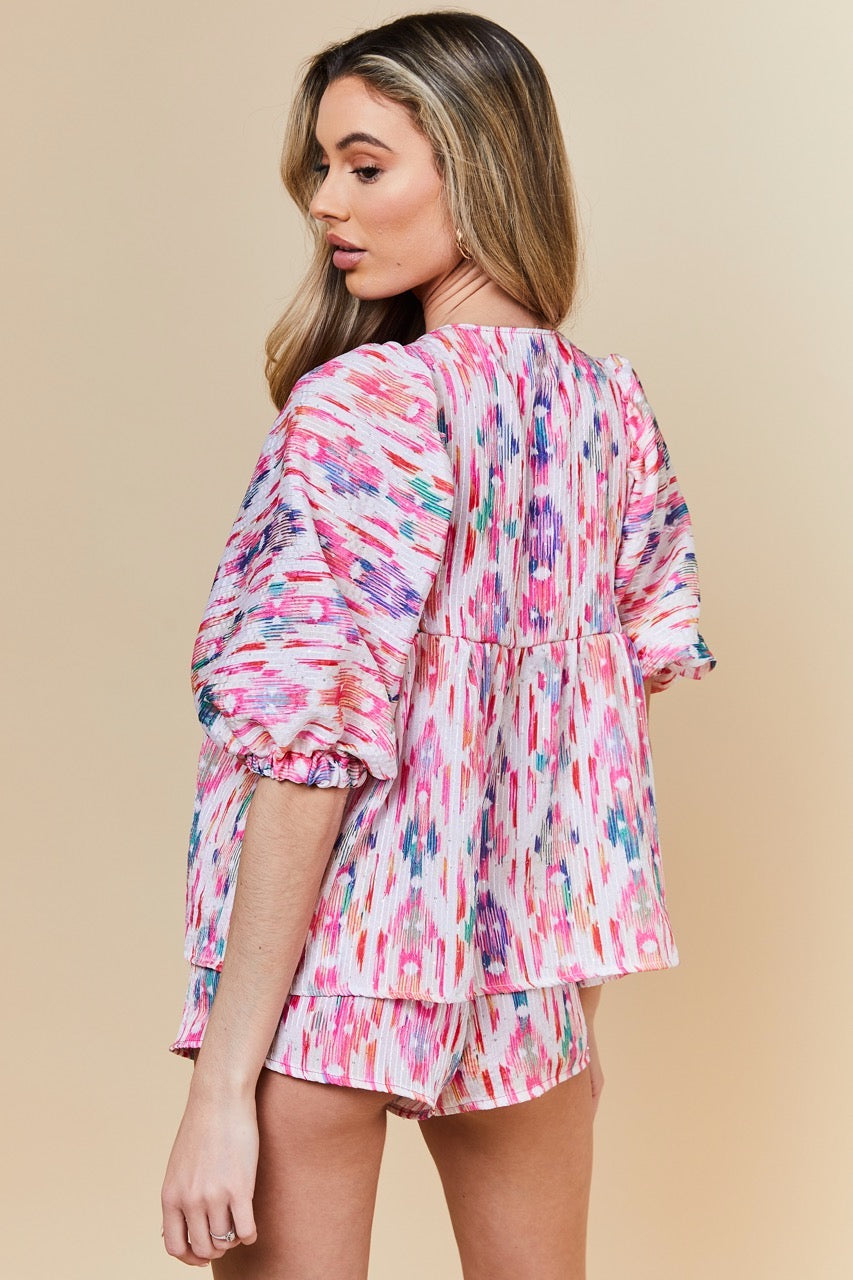 Nova Mirrorwork Kaftan Top