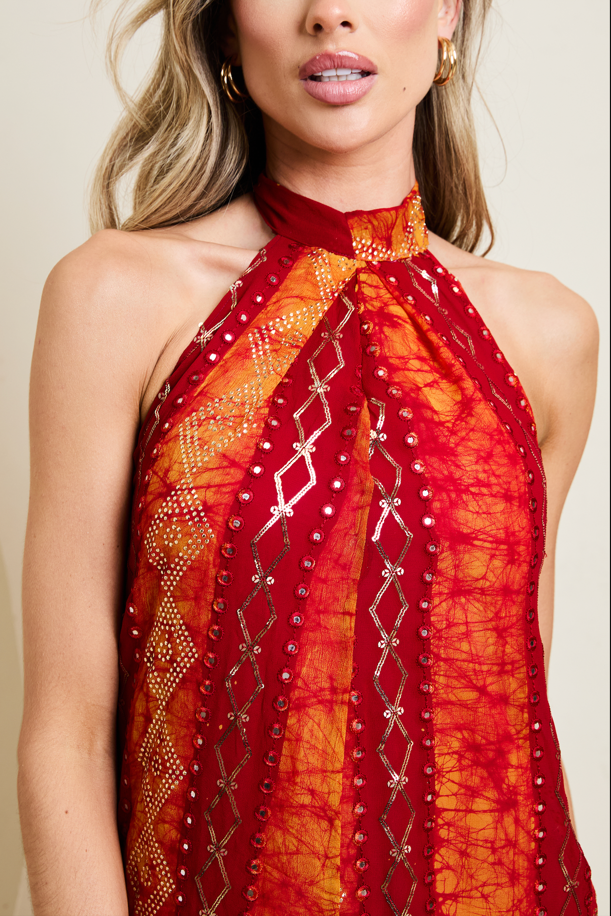 Sambadrome Halter Dress