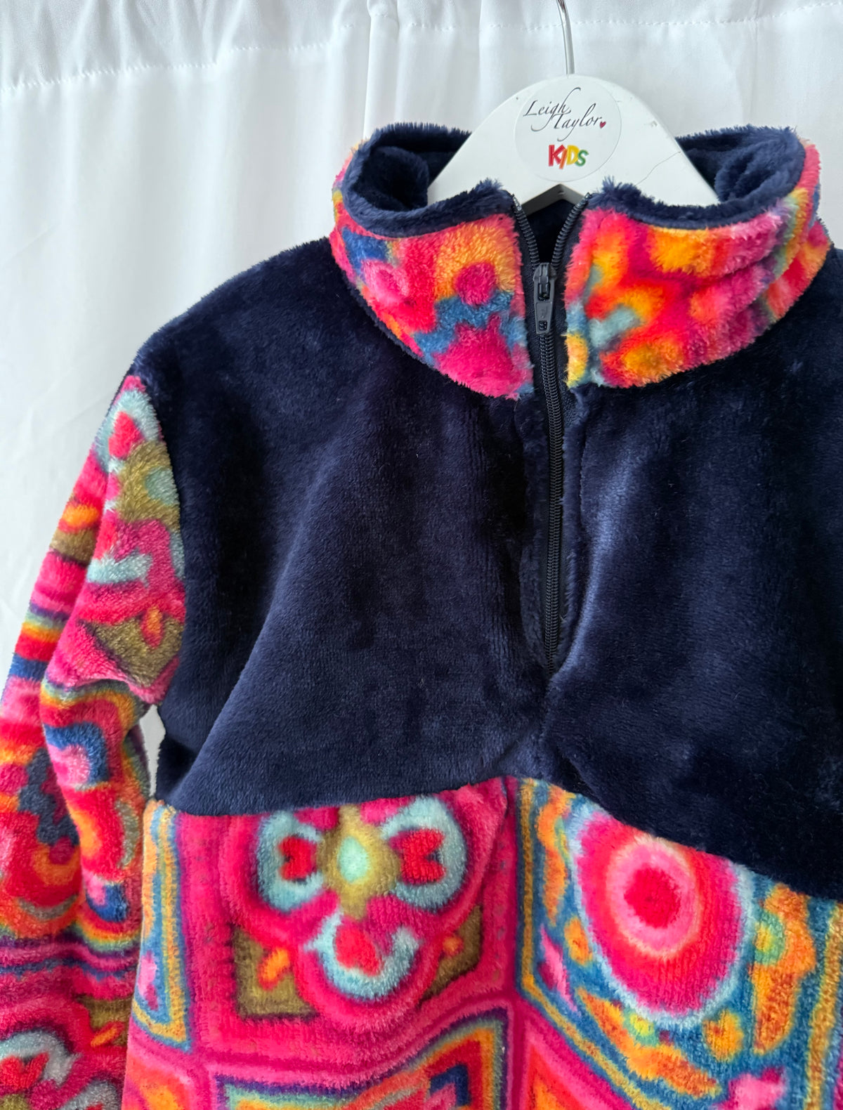 KIDS Pink Crochet Fleece