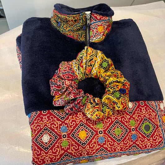 Artisan Embroidered Scrunchie
