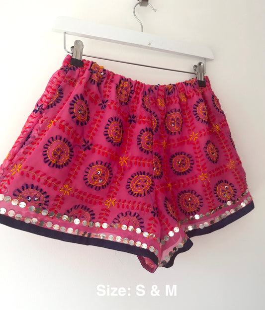 Pink Destino Disco Shorts