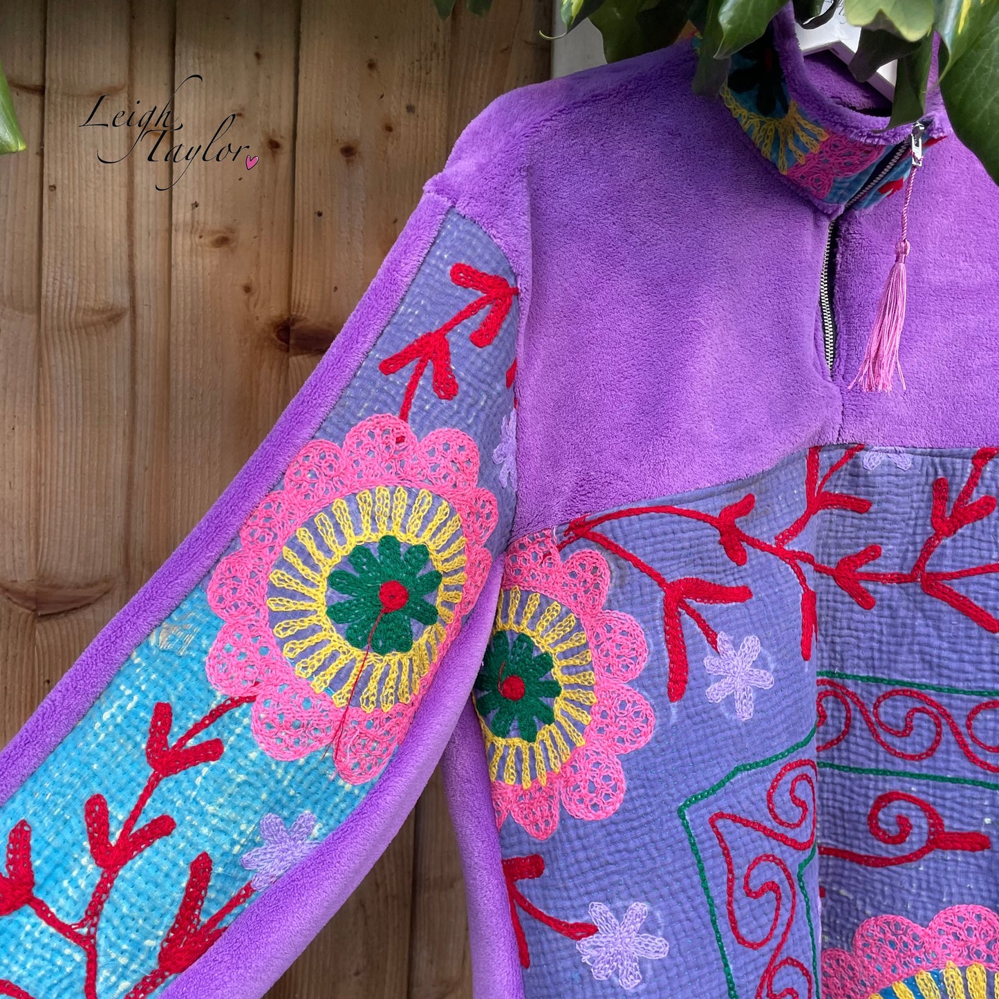 Purple Vintage Suzani Fleece