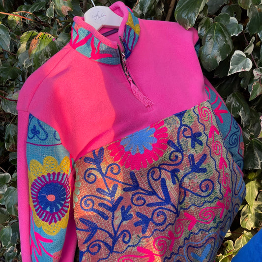 Pink Vintage Suzani Fleece