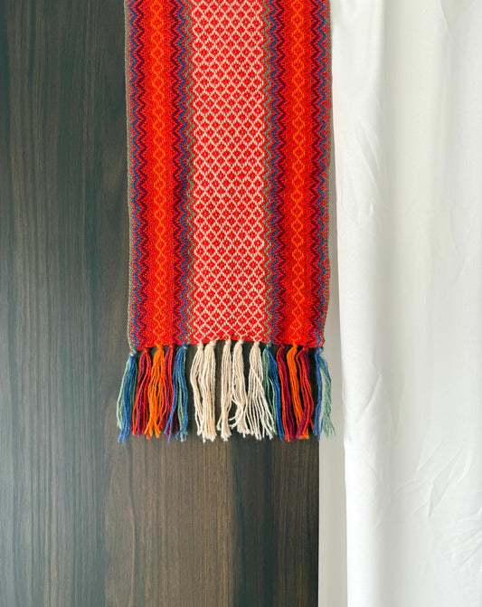 Alpaca Wool Scarf -Orange