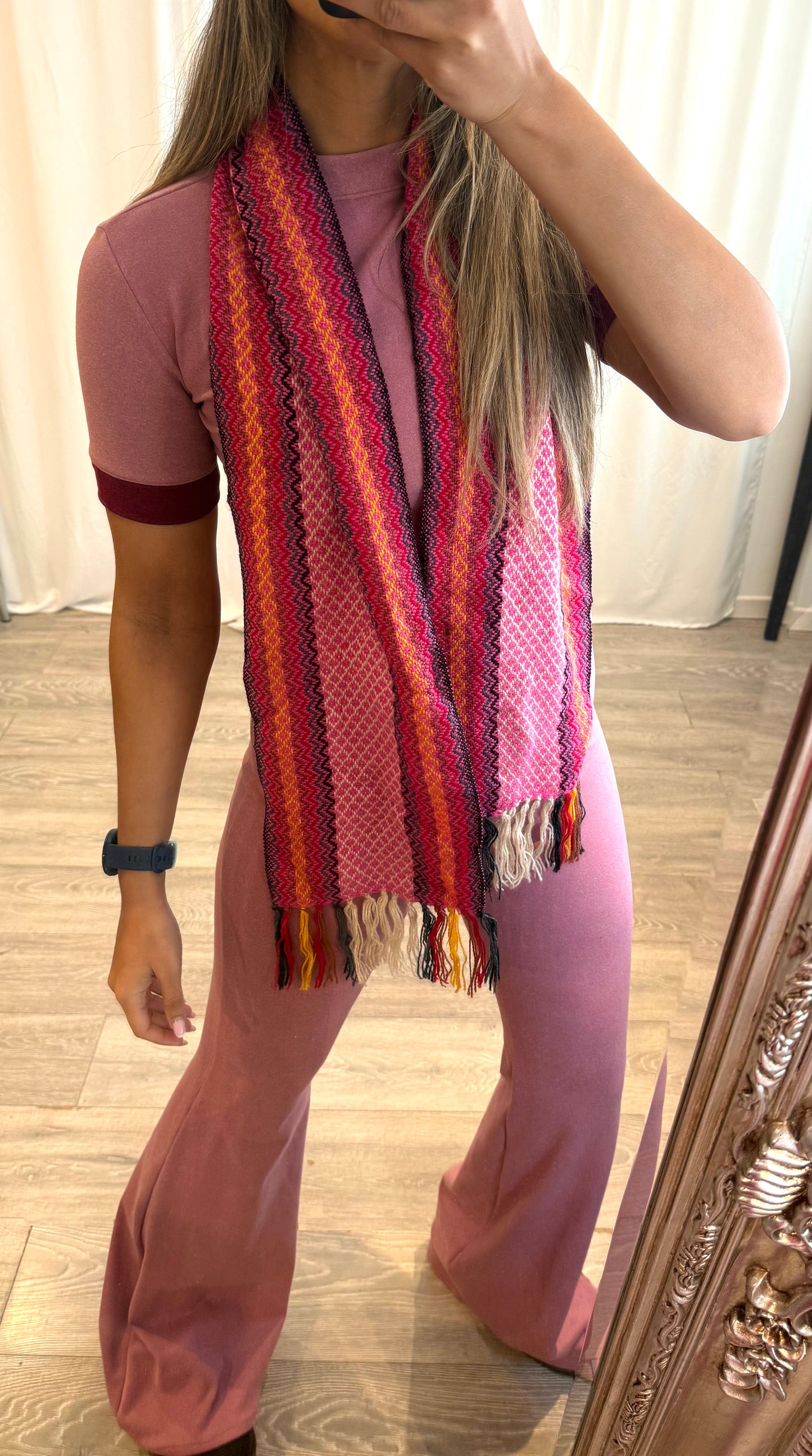 Alpaca Wool Scarf - PINK