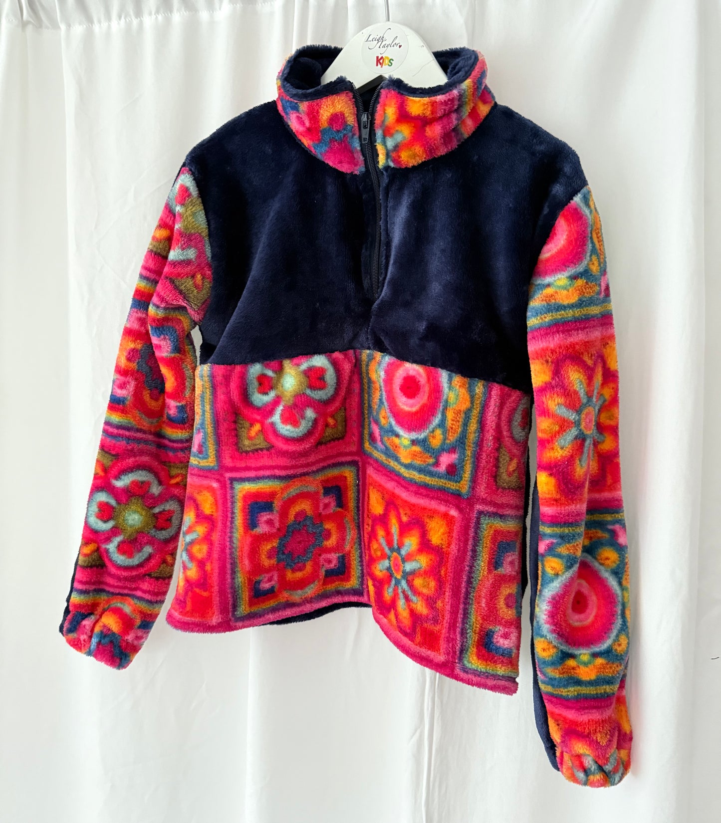 KIDS Pink Crochet Fleece