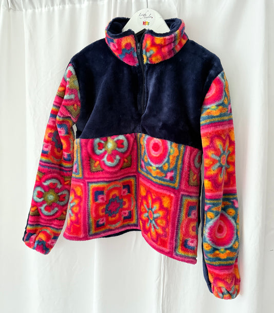 KIDS Pink Crochet Fleece