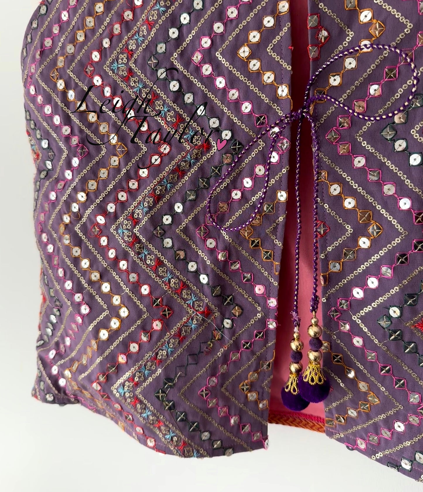 Lilac Sequin Waistcoat