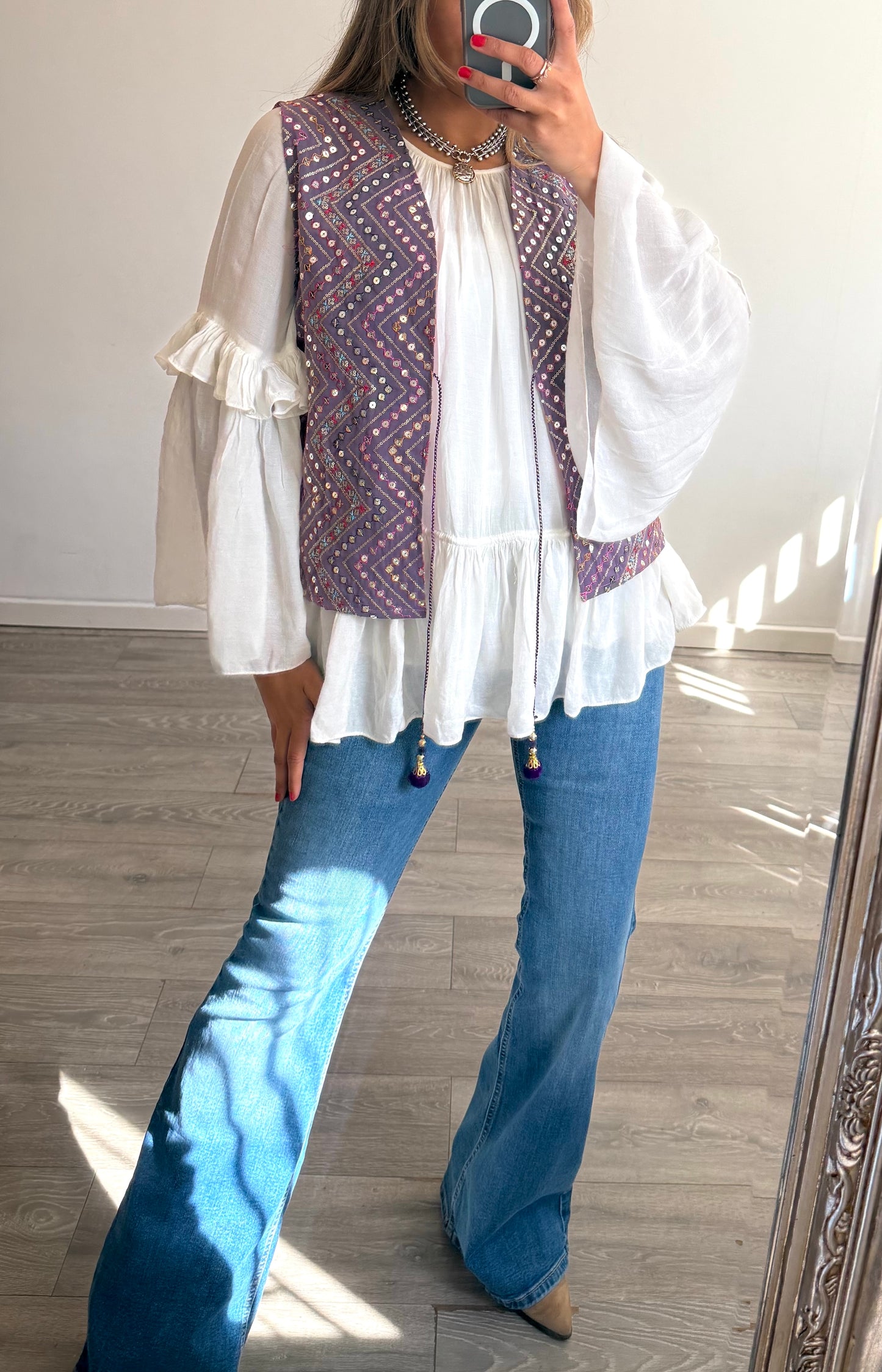 Lilac Sequin Waistcoat