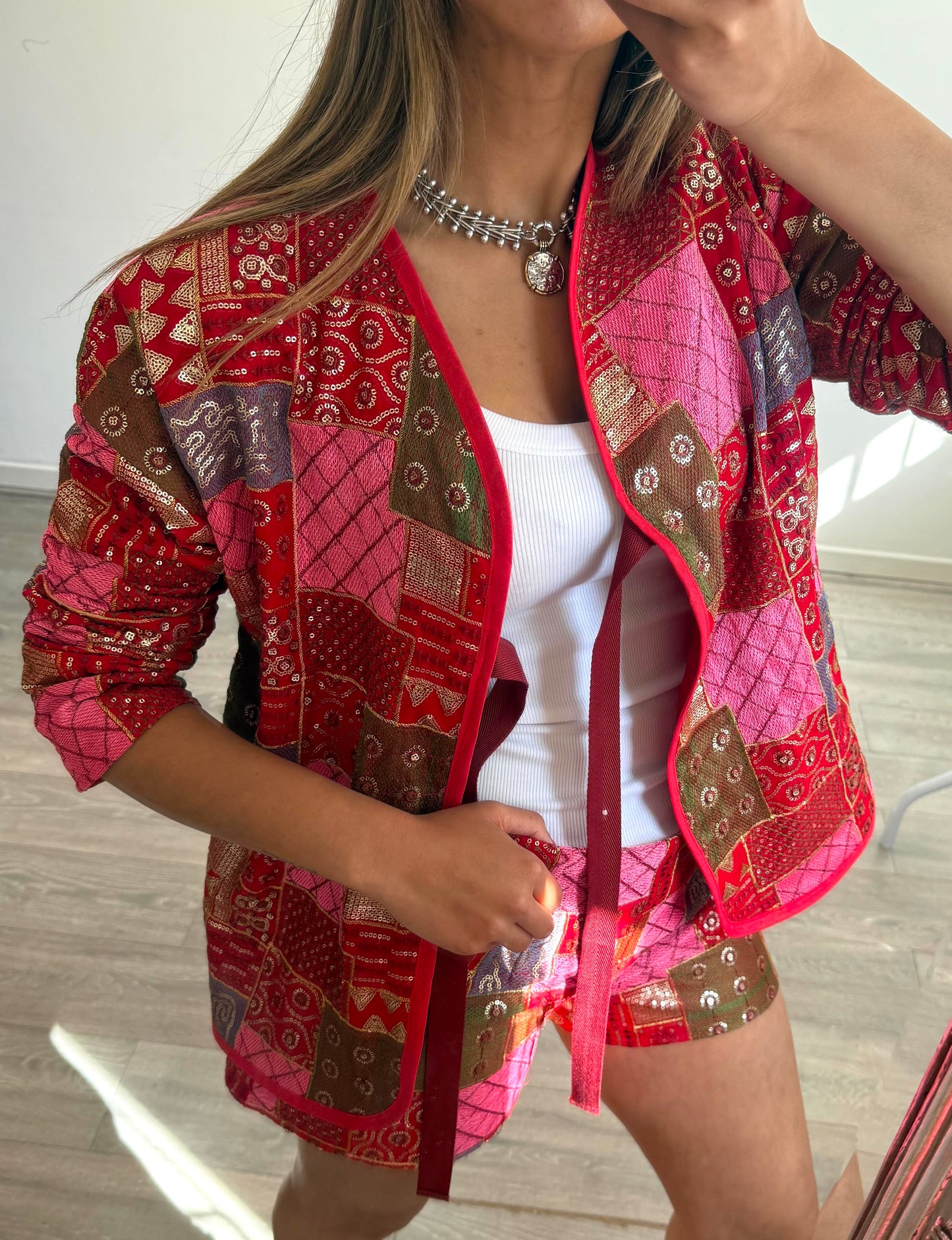 Embroidered Eleni Tailored Shorts
