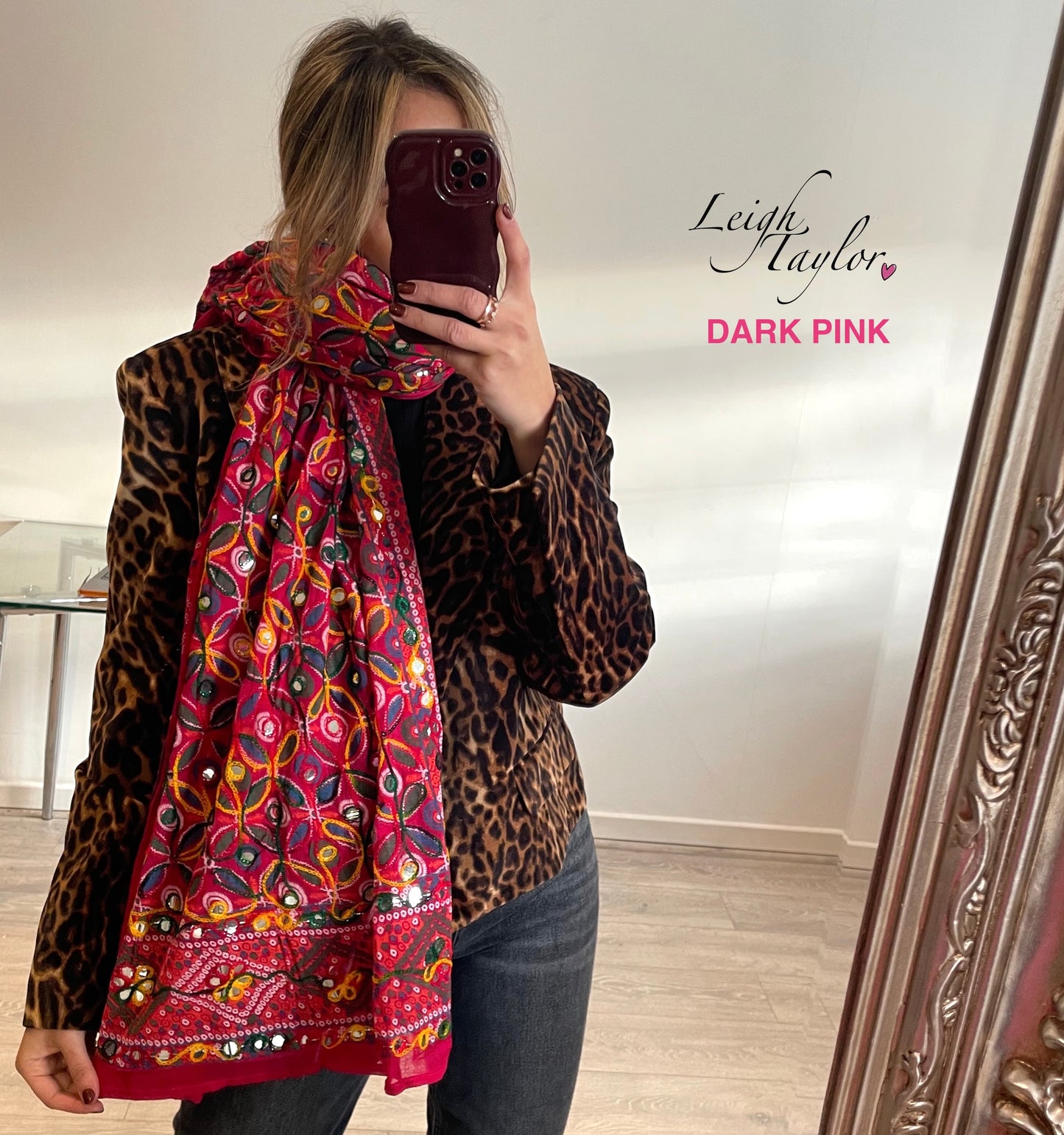 Embroidered Scarf & Scrunchie Sets: 3 COLOURWAYS!
