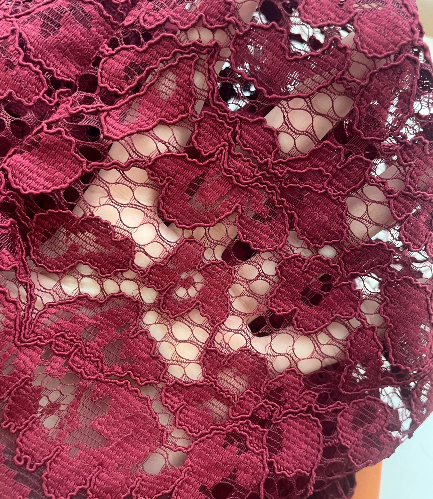 Burgundy Lace Shirt