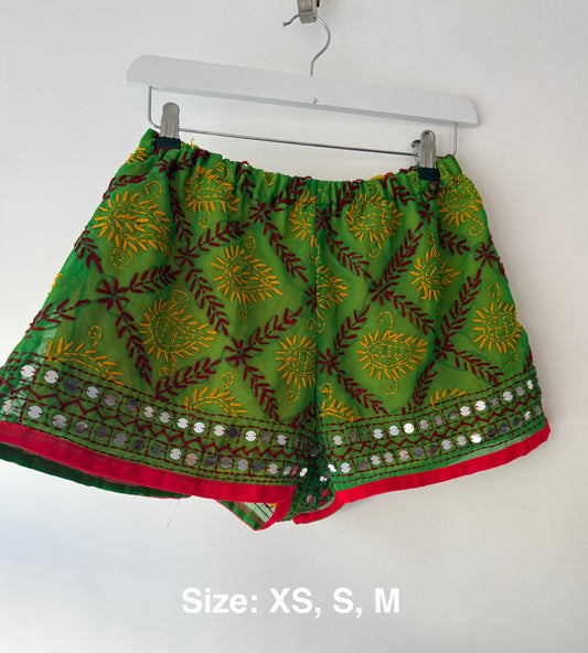 Green  Destino Disco Shorts