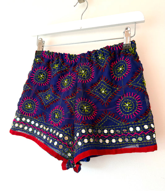 Dark Purple Destino Disco Shorts