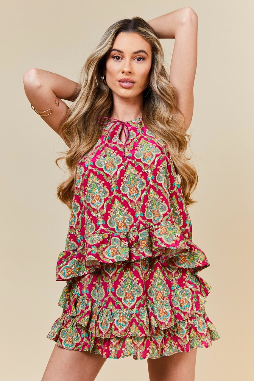 Paloma Ruffle Top and Skirt