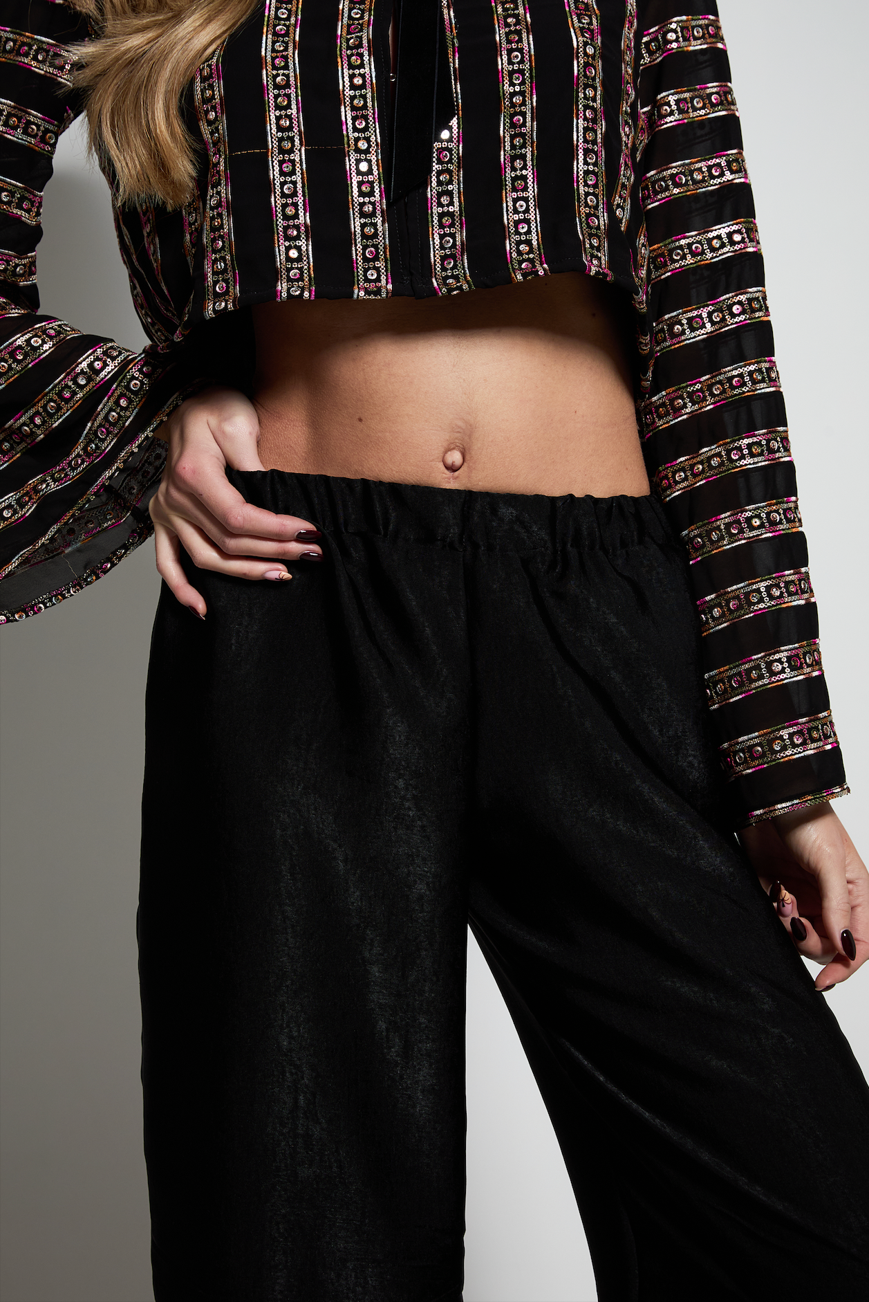 Black Luxe Trouser SAMPLE TALL