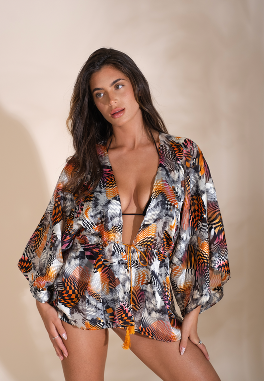 Orange Rio Kimono
